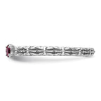 Sterling Silver Stackable Expressions Created Ruby Two Stone Ring
