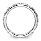 Sterling Silver Stackable Expressions Rhodium Textured Ring