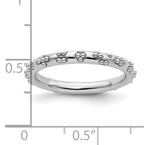 Sterling Silver Stackable Expressions Rhodium Textured Ring