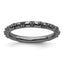 Sterling Silver Stackable Expressions Black-plated Textured Ring