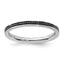 Sterling Silver Stackable Expressions Black-plated Channeled Ring