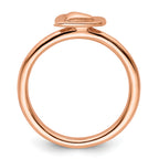 Sterling Silver Stackable Expressions Pink-plated Heart Ring