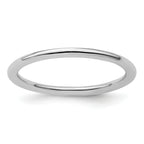 Sterling Silver Stackable Expressions Rhodium Polished Ring