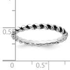 Sterling Silver Stackable Expressions Antiqued Ring