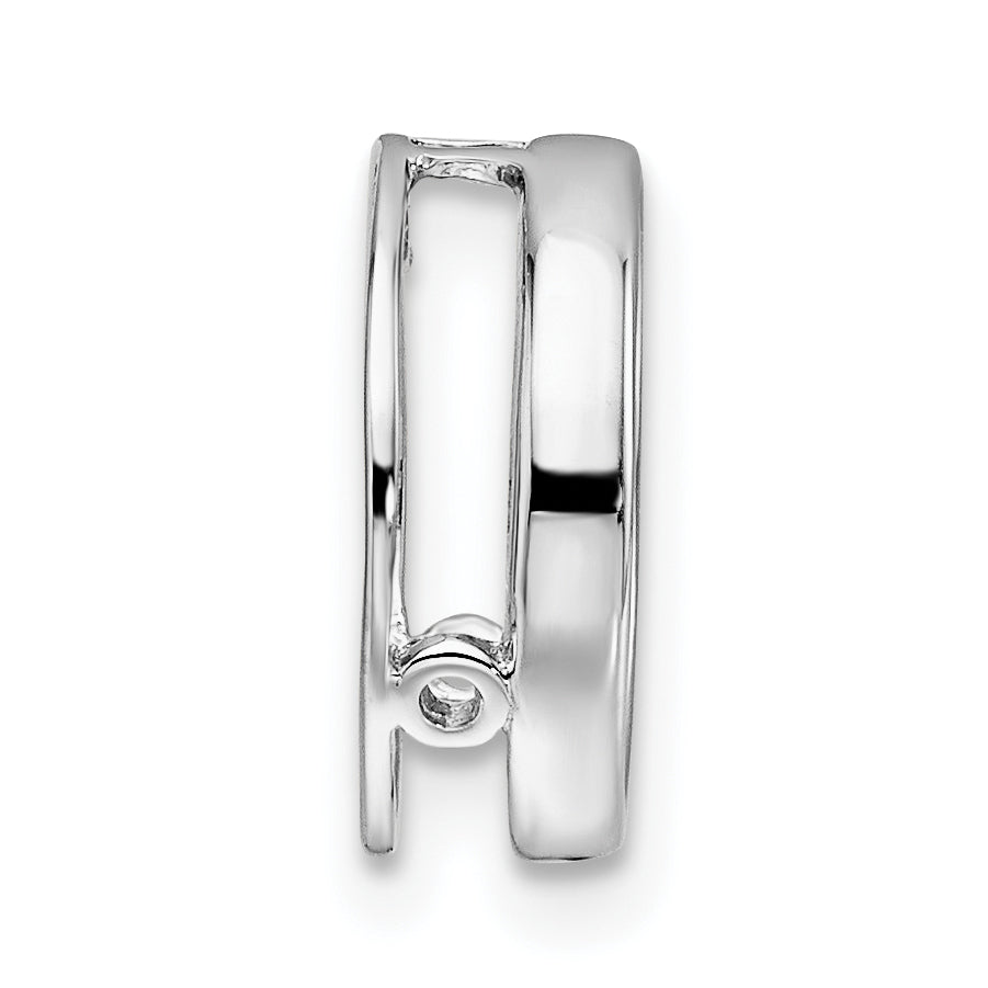 Sterling Silver Stackable Expressions Small Blk Enameled Cross Chain Slide Secondary image