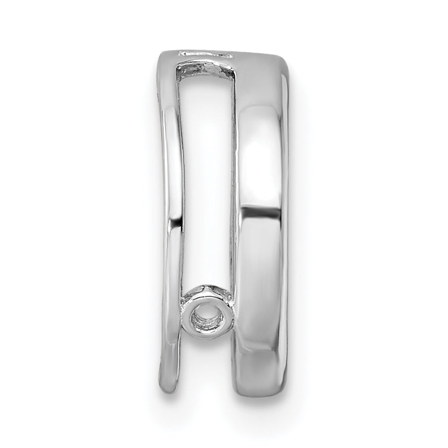 Sterling Silver Stackable Expressions Sm Blk Enameled ZebraPrintChain Slide Secondary image