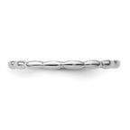 Sterling Silver Stackable Expressions Rhodium Rice Bead Ring