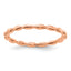 Sterling Silver Stackable Expressions Pink-plated Rice Bead Ring