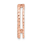 Sterling Silver Stackable Expressions Rose-tone Med Polished Chain Slide