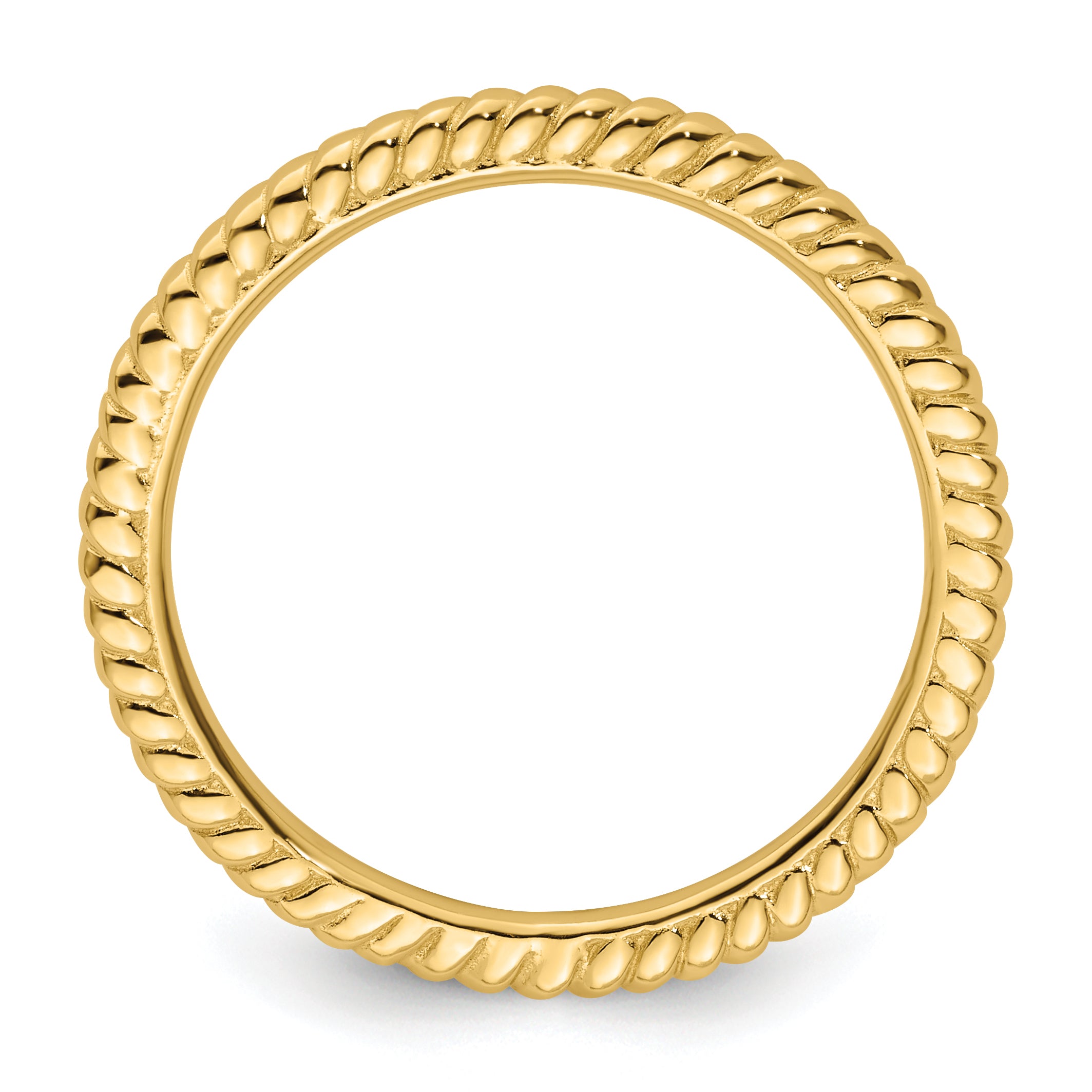 Sterling Silver Stackable Expressions Gold-plated Twisted Ring Secondary image