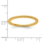 Sterling Silver Stackable Expressions Gold-plated Twisted Ring