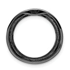 Sterling Silver Stackable Expressions Black-plated Med Polished Chain Slide