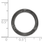 Sterling Silver Stackable Expressions Black-plated Med Polished Chain Slide