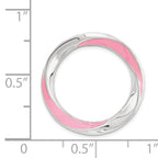 Sterling Silver Stackable Expressions Medium Pink Enameled Chain Slide