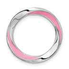 Sterling Silver Stackable Expressions Medium Pink Enameled Chain Slide