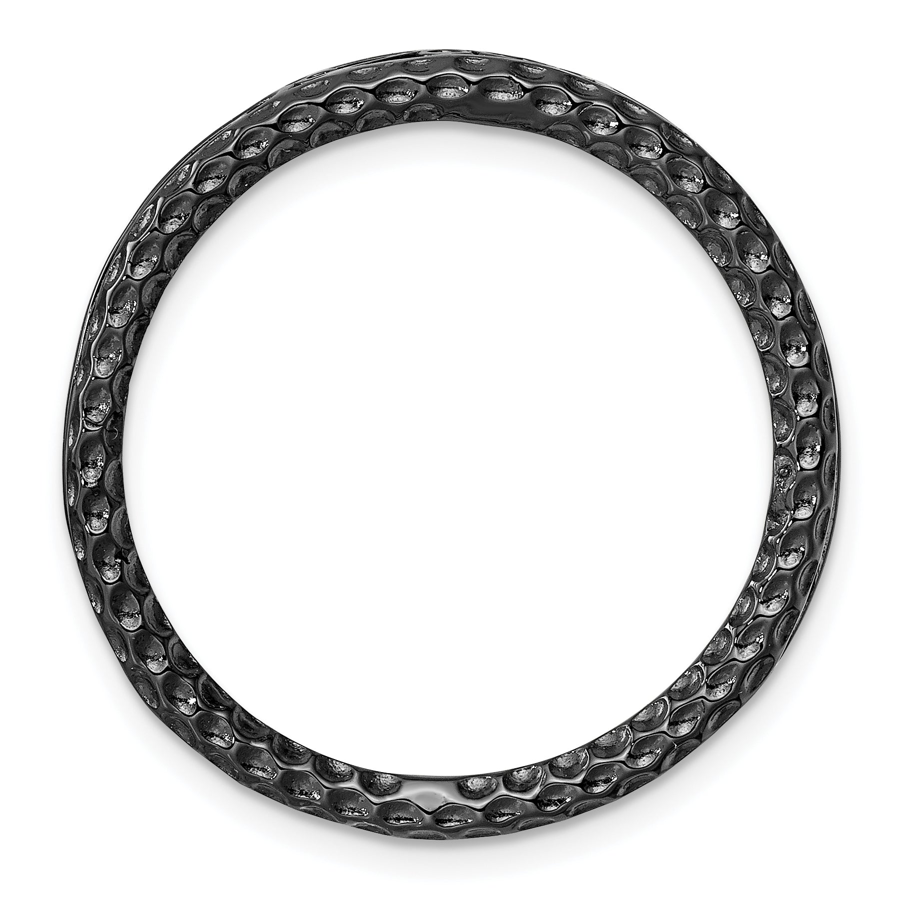 Sterling Silver Stackable Expressions Black-plated Large Chain Slide Main image