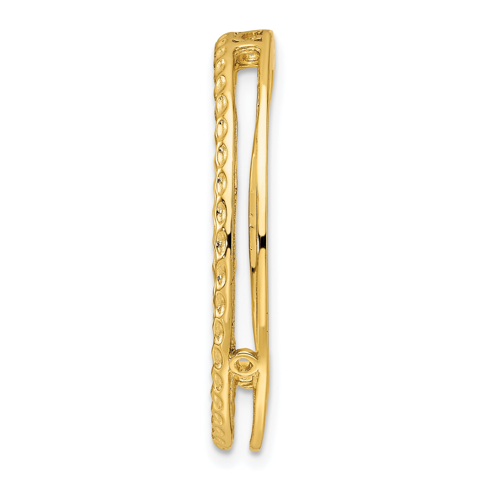 Sterling Silver Stackable Expressions Gold-tone Large Chain Slide Secondary image