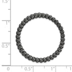 Sterling Silver Stackable Expressions Black-plated Large Chain Slide