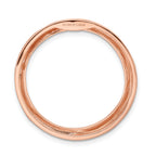 Sterling Silver Stackable Expressions Rose-tone Large Polished Chain Slide