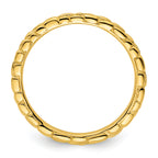 Sterling Silver Stackable Expressions Gold-plated Twisted Ring