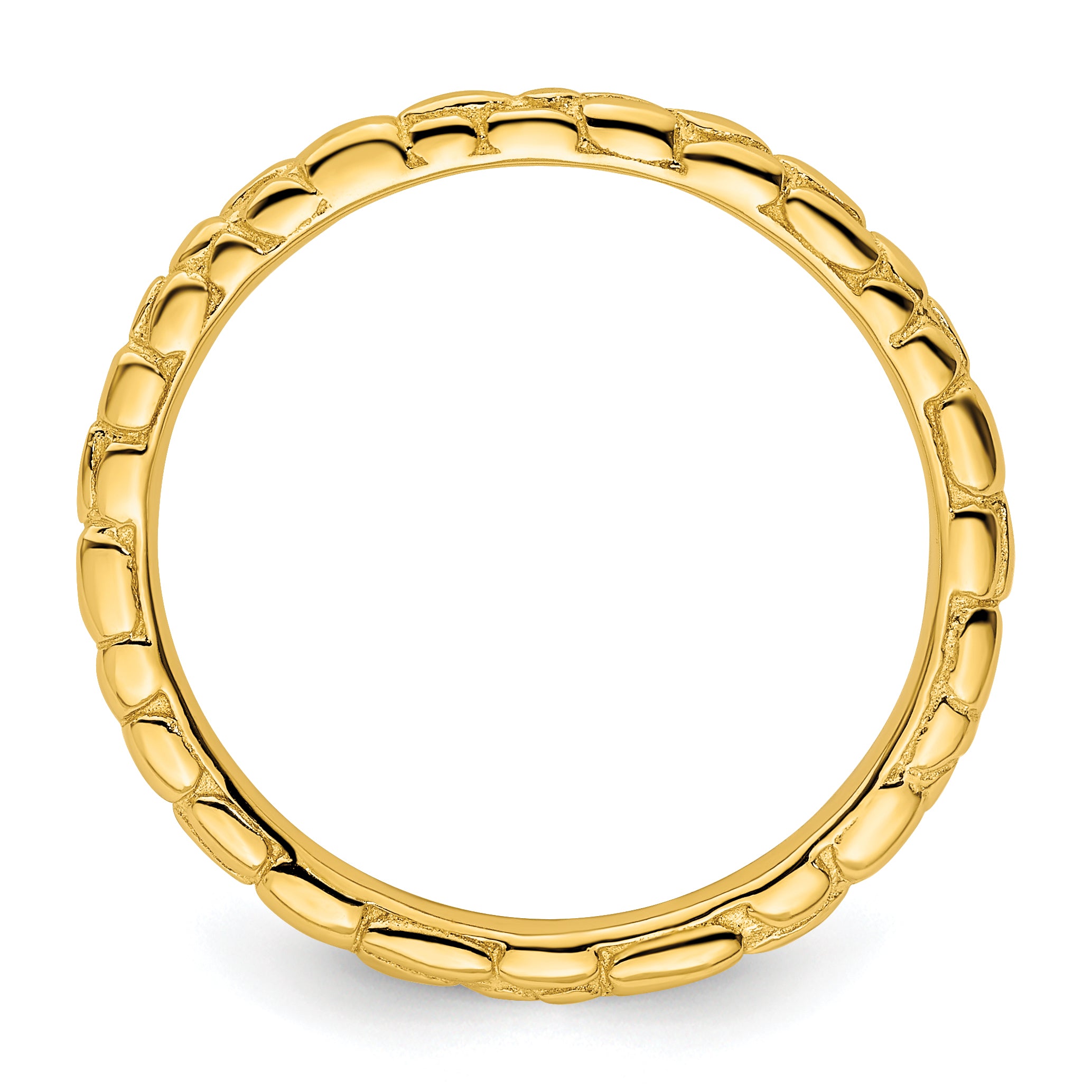 Sterling Silver Stackable Expressions Gold-plated Twisted Ring