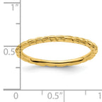Sterling Silver Stackable Expressions Gold-plated Twisted Ring