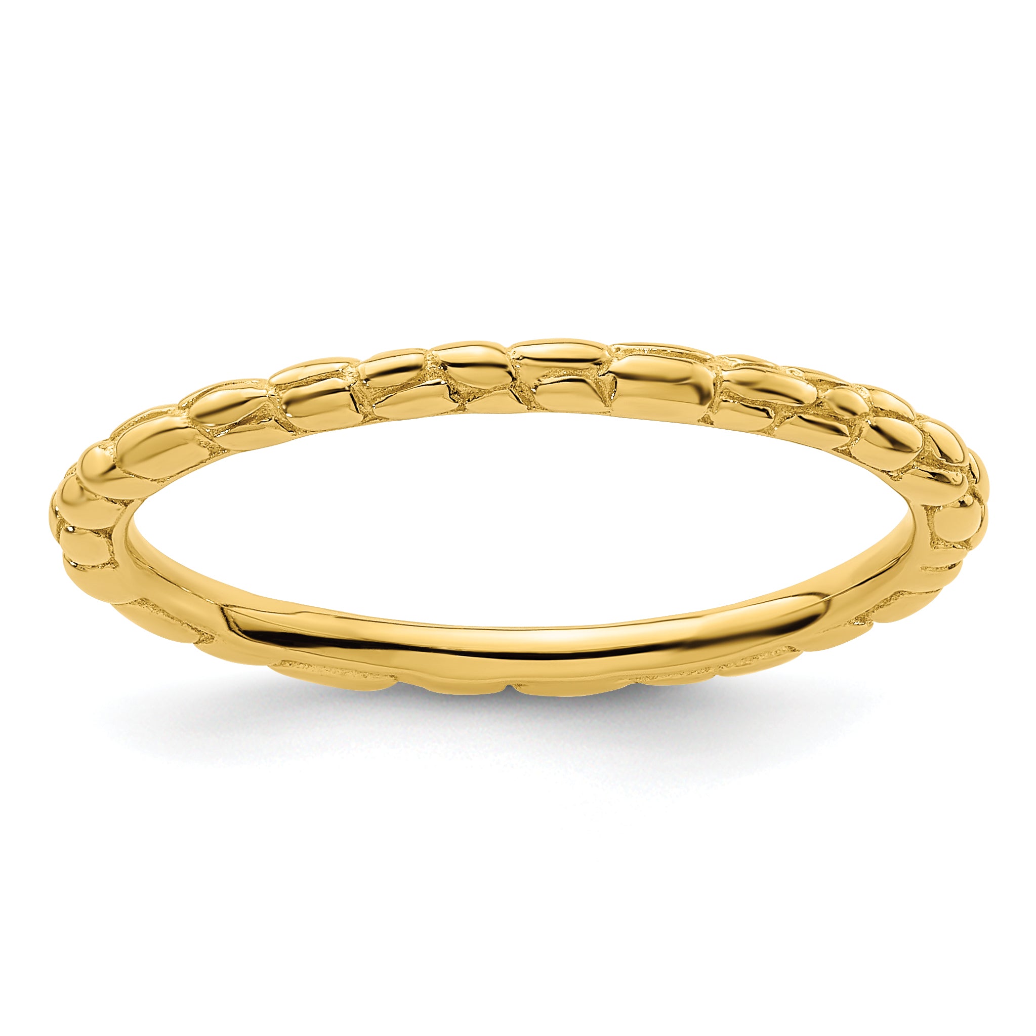 Sterling Silver Stackable Expressions Gold-plated Twisted Ring Main image