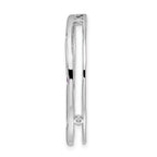 Sterling Silver Stackable Expressions Large Polished Amethyst Chain Slide