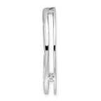 Sterling Silver Stackable Expressions Large Polished Aquamarine Chain Slide