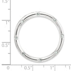 Sterling Silver Stackable Expressions Large Polished Aquamarine Chain Slide