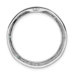 Sterling Silver Stackable Expressions Large Created Emerald Chain Slide