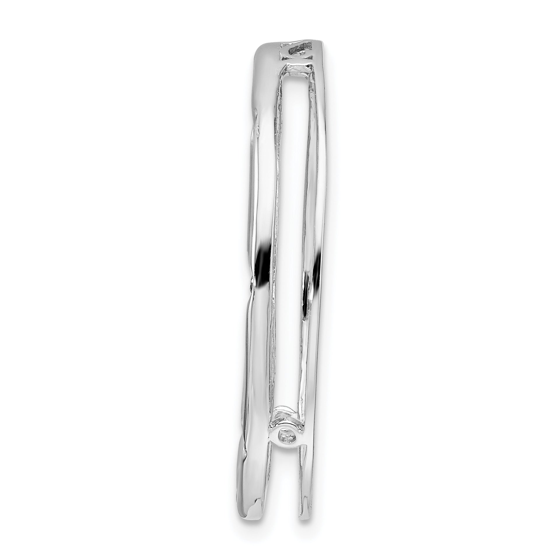 Sterling Silver Stackable Expressions Large Rhodolite Garnet Chain Slide Secondary image