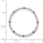 Sterling Silver Stackable Expressions Large Rhodolite Garnet Chain Slide