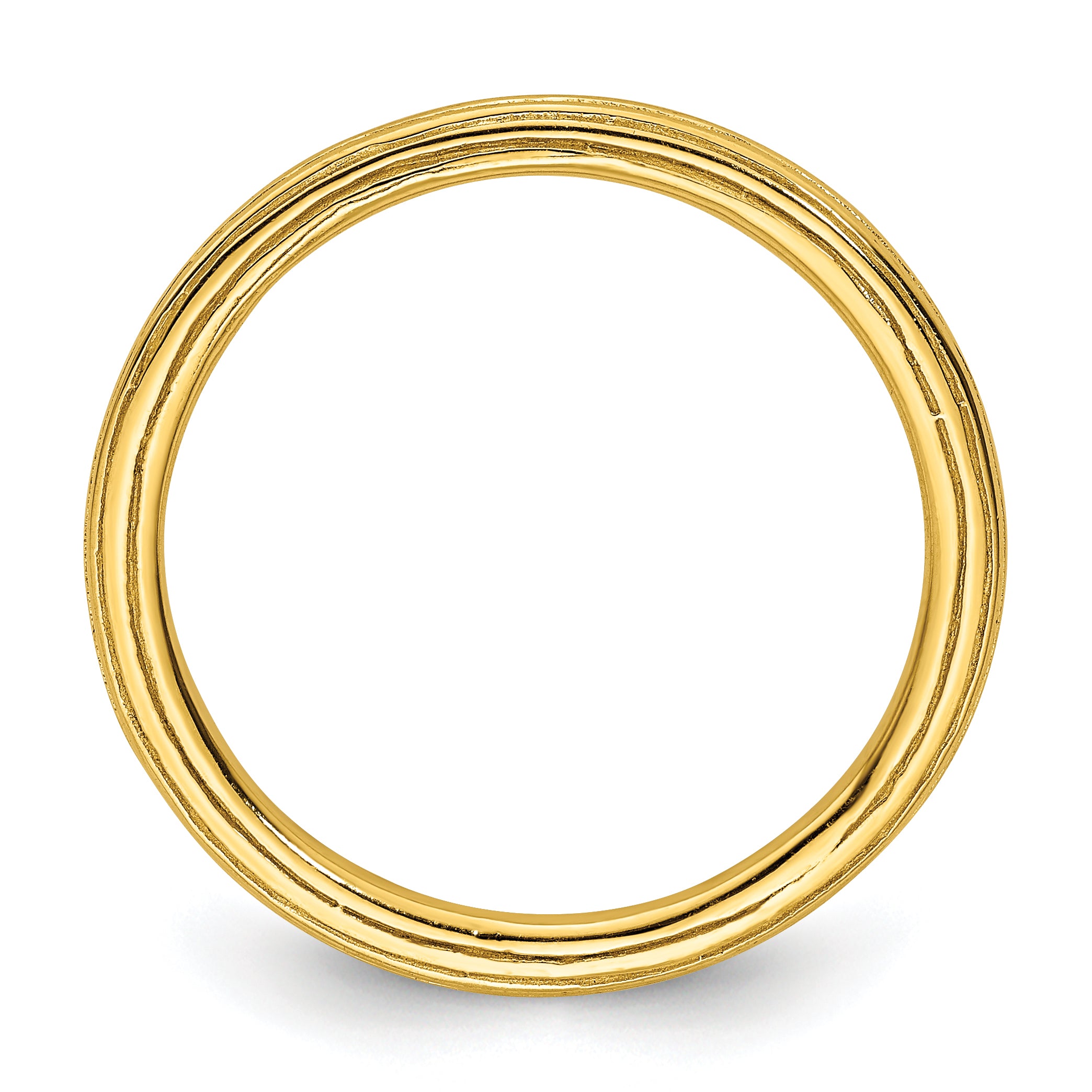 Sterling Silver Stackable Expressions Gold-plated Step-down Ring Secondary image