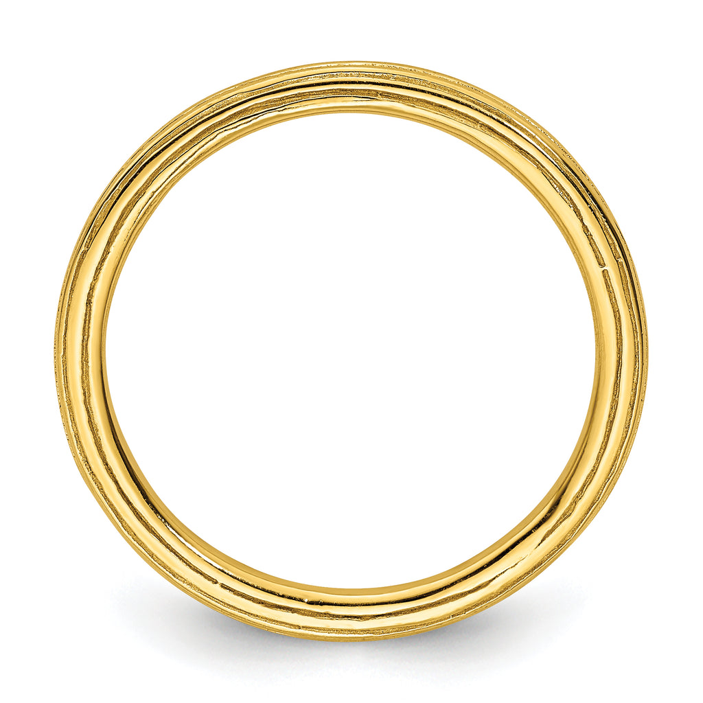 Sterling Silver Stackable Expressions Gold-plated Step-down Ring