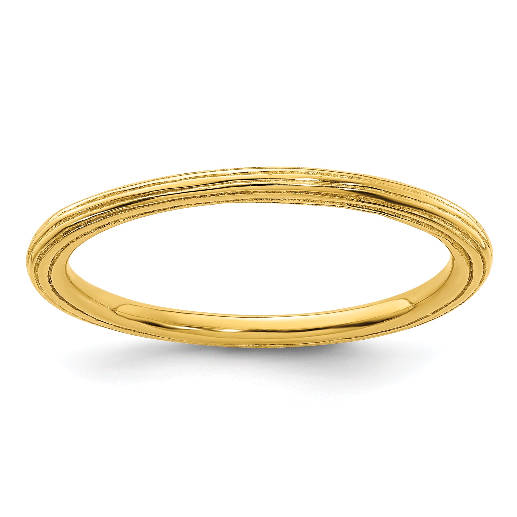 Sterling Silver Stackable Expressions Gold-plated Step-down Ring Main image