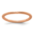 Sterling Silver Stackable Expressions Pink-plated Step-down Ring