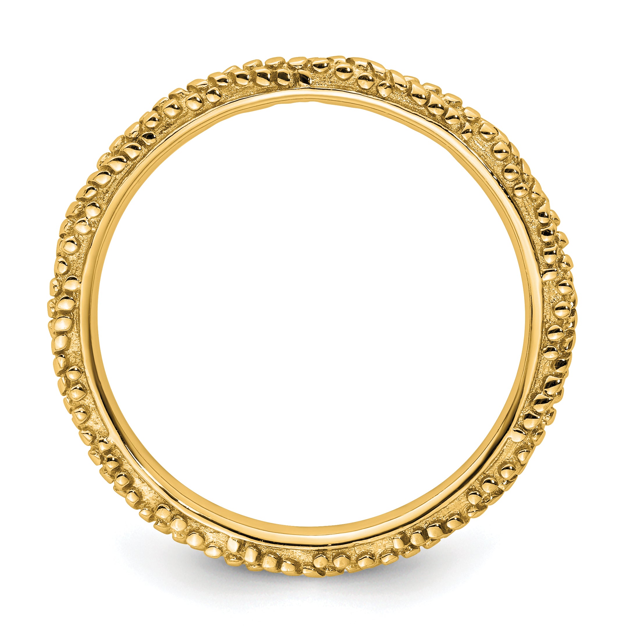 Sterling Silver Stackable Expressions Polished Gold-plated Ring Secondary image