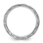 Sterling Silver Stackable Expressions Polished Textured Ring