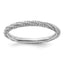 Sterling Silver Stackable Expressions Polished Textured Ring