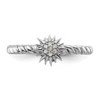 Sterling Silver Stackable Expressions Diamond Star Ring