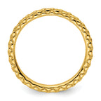 Sterling Silver Stackable Expressions Gold-plated Criss-cross Ring