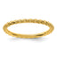 Sterling Silver Stackable Expressions Gold-plated Criss-cross Ring
