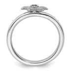 Sterling Silver Stackable Expressions Amethyst Starfish Ring