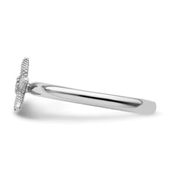 Sterling Silver Stackable Expressions Peridot Starfish Ring