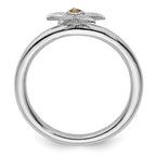 Sterling Silver Stackable Expressions Citrine Starfish Ring