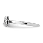 Sterling Silver Stackable Expressions Polished Onyx Owl Ring