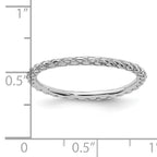 Sterling Silver Stackable Expressions Rhodium Criss-cross Ring
