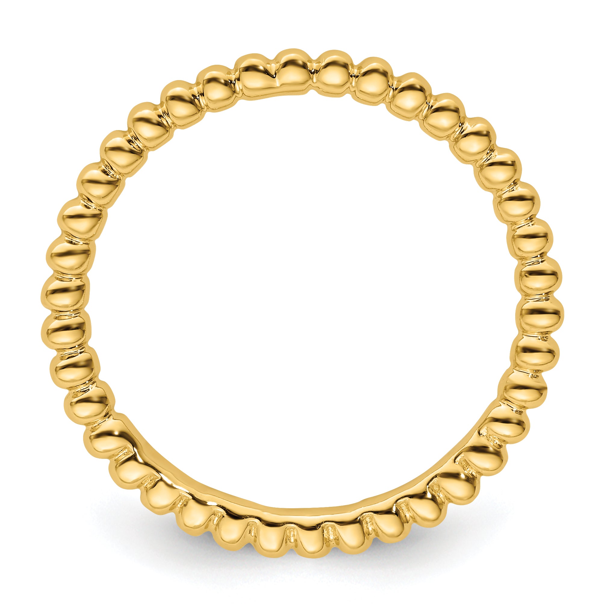 Sterling Silver Stackable Expressions Gold-plated Ring Secondary image