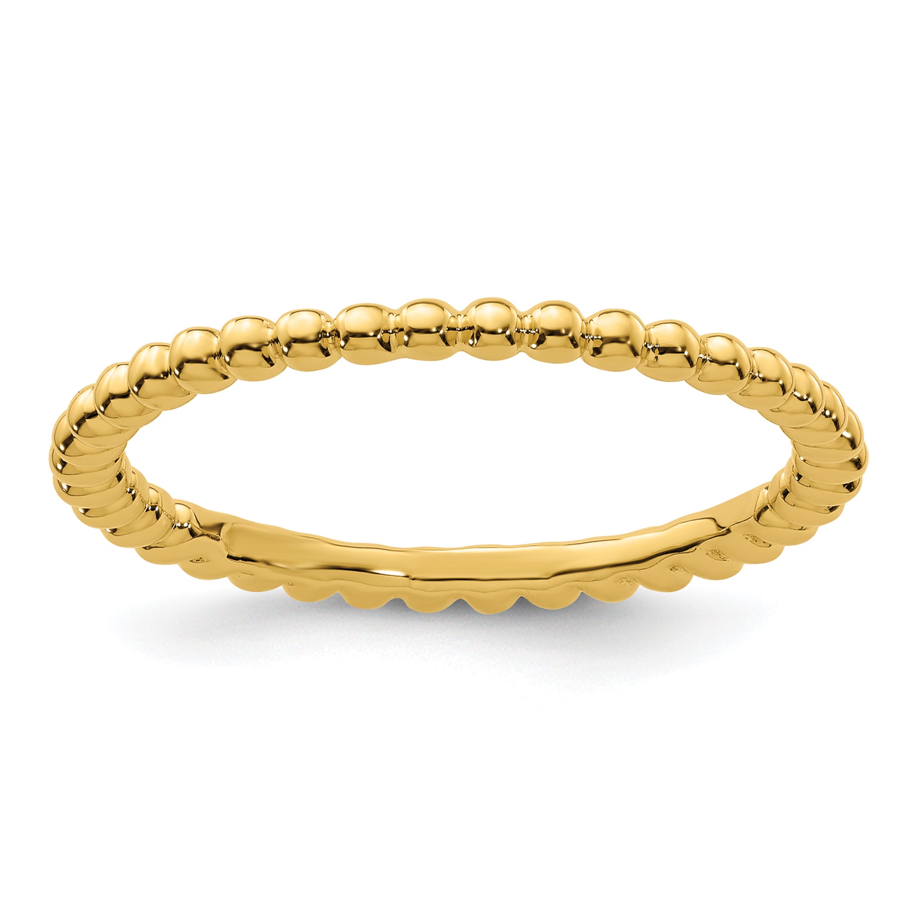 Sterling Silver Stackable Expressions Gold-plated Ring Main image